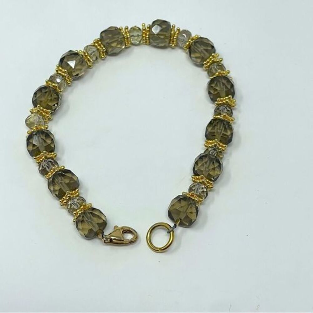 Bella Dolce Bracelet in Smokey brown and gold over .925 silver. New without tags